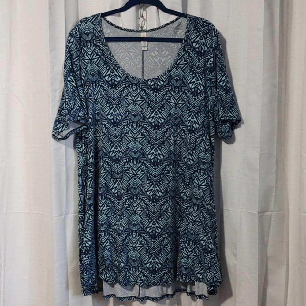 Blue on blue print Perfect Tee